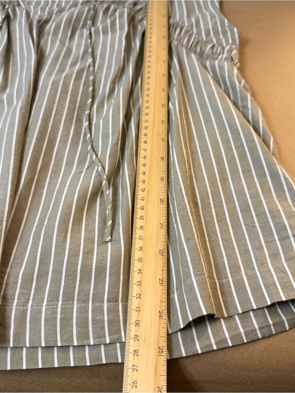 Lucky Brand Olive Striped Tie-Front Cap Sleeve Blouse - Picture 7 of 7